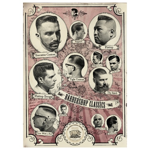 레드 포스터 - Barbershop Classics Poster (size : 506x706 mm)